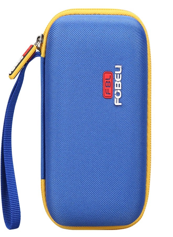 FBLFOBELI Hard Case Compatible with Blaze Atari/Technos/Taito/Capcom Super/Neo-Geo/Data East Pocket Arcade Handheld Game Console, Mesh Pocket for Evercade Cartridges and Accessories (Blue+Yellow) - Image 3